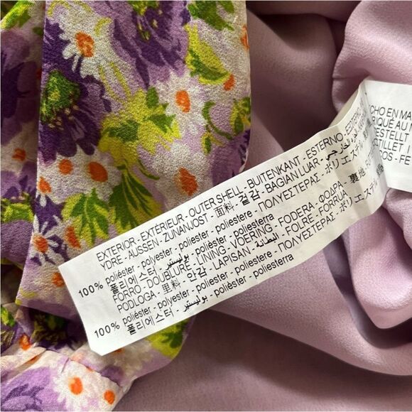 Zara NEW Floral Bodycon Milkmaid Puff Sleeve Mini Dress - Picture 5 of 7